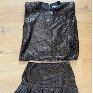 TCEC SEQUIN SET  IN BLACK